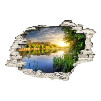 Samolepka na stenu Ambiance Jazero, 60 × 90 cm - Image 2