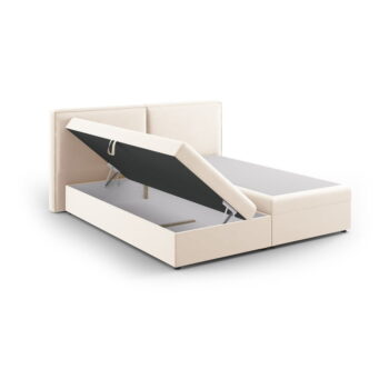 Krémová boxspring posteľ s úložným priestorom 180x200 cm Arendal – Cosmopolitan Design - Image 2
