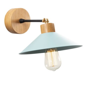 Nástenné svietidlo v tyrkysovej a prírodnej farbe ø 24 cm Manavgat – Opviq lights