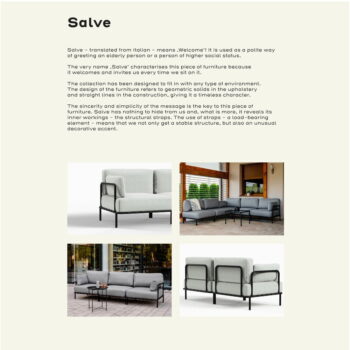 Tmavosivá záhradná modulárna pohovka 234 cm Salve – Sit Sit – Obrázok 6