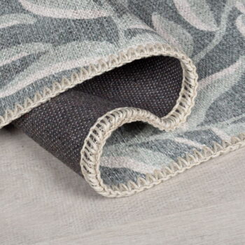 Svetlozelený umývateľný behúň s prímesou recyklovaných vlákien 60x230 cm Wallace – Flair Rugs - Image 4