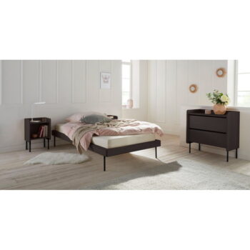 Čierna vysoká komoda v dekore duba 80x82 cm Wrap – Bonami Selection - Image 5