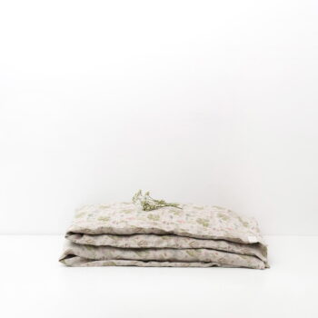 Detské béžové ľanové obliečky Linen Tales Botany, 140 x 200 cm - Image 3