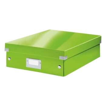 Zelený kartónový úložný box s vekom 28x37x10 cm Click&Store – Leitz - Image 2