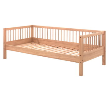 Poschodová detská posteľ z dubového dreva v prírodnej farbe 90x200 cm Forrest – Vipack - Image 3