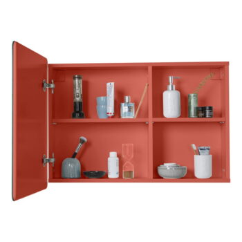 Červená závesná/so zrkadlom kúpeľňová skrinka 80x58 cm Color Bath – Tom Tailor - Image 7