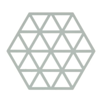 Svetlosivá silikónová podložka pod horúce nádoby Zone Triangles