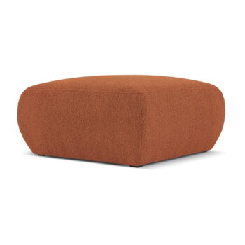 Hnedý taburet z textílie bouclé Molino – Micadoni Home - Image 2
