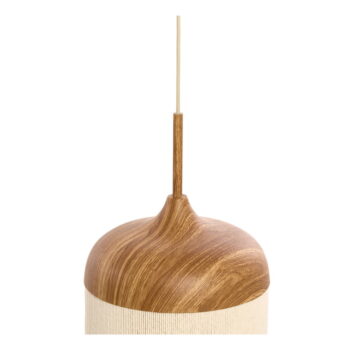 Závesné svietidlo v prírodnej farbe s textilným tienidlom ø 22 cm Dania – Light & Living - Image 5