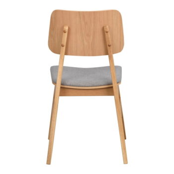 Svetlohnedá jedálenská stolička so svetlosivým sedákom Rowico Nagano – Obrázok 5