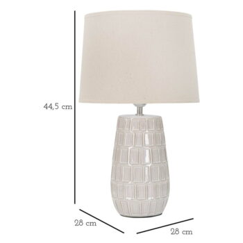 Krémová keramická stolová lampa s textilným tienidlom (výška 44,5 cm) Hole – Mauro Ferretti - Image 6