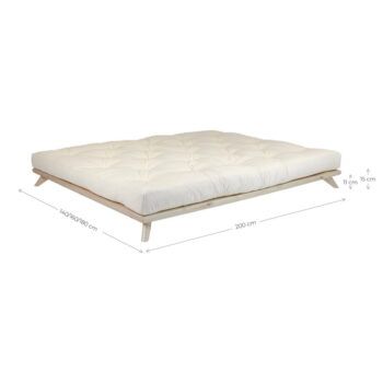 Čierna dvojlôžková posteľ z borovicového dreva s roštom 160x200 cm Senza – Karup Design - Image 5