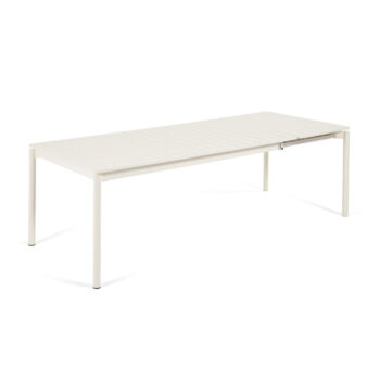 Biely hliníkový záhradný stôl Kave Home Zaltana, 180 x 100 cm - Image 2