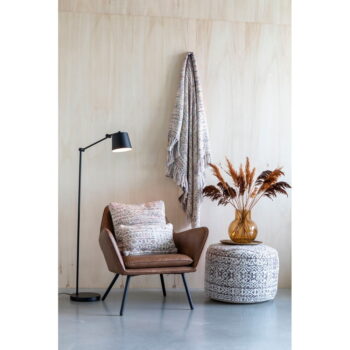 Bavlnený pléd White Label Liv Plum, 130 x 170 cm - Image 8