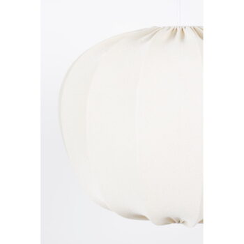 Biele závesné svietidlo s textilným tienidlom ø 38 cm Shem – White Label - Image 7