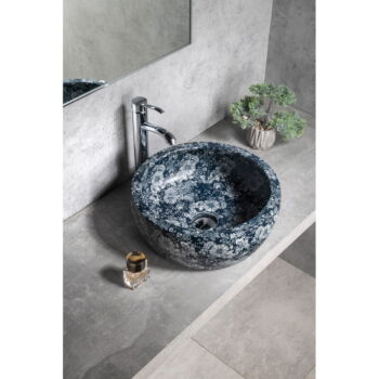 Tmavomodré keramické okrúhle umývadlo ø 41 cm Priori – Sapho - Image 3