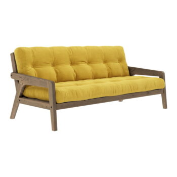 Žltá menčestrová rozkladacia pohovka 204 cm Grab - Karup Design - Image 5