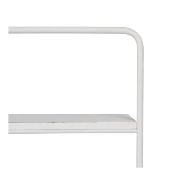 Biela poschodová kovová polica 51 cm – Ixia - Image 2