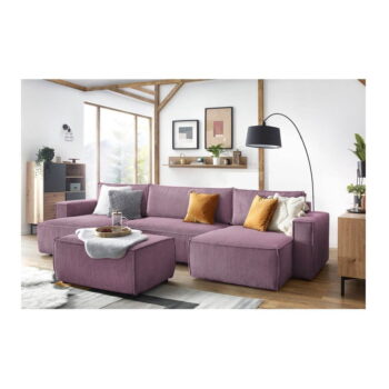 Ružový menčestrový taburet Nihad – Bobochic Paris - Image 3