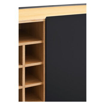 Čierna vysoká komoda v dekore duba 95x120 cm Arista – Teulat - Image 4