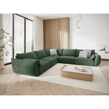 Tmavozelená rohová pohovka (variabilná) Vanda - Mazzini Sofas - Image 5