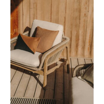 Záhradná lounge súprava z masívu akácie pre 5 v béžovo-prírodnej farbe Vellana – Kave Home – Obrázok 3