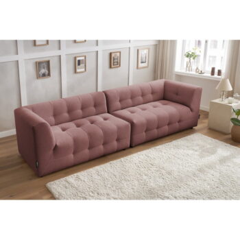 Tmavoružová pohovka 324 cm Kleber - Bobochic Paris - Image 4