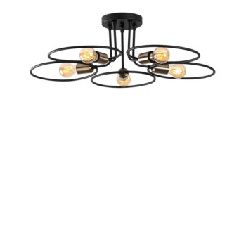 Čierne stropné svietidlo Circle – Opviq lights - Image 2