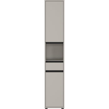 Sivá vysoká úzka kúpeľňová skrinka 33x181 cm Lemont – Germania