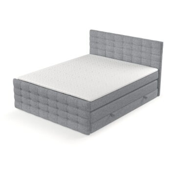 Sivá boxspring posteľ s úložným priestorom 180x200 cm Blend – Maison de Rêve – Obrázok 8