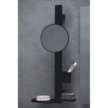 Nástenné zrkadlo s poličkou/s vešiakom ø 20,5 cm ALU+ – Ideal Standard - Image 8