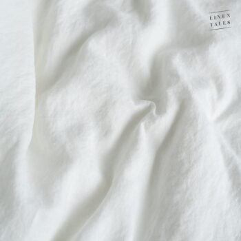 Biele ľanové obliečky na dvojlôžko 200x200 cm White – Linen Tales - Image 4