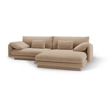 Béžová rohová pohovka z textílie bouclé (pravý roh) Torino – Micadoni Home - Image 2