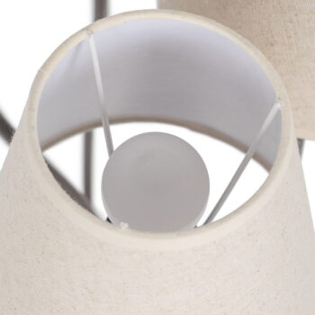 Čierno-krémová stojacia lampa s textilným tienidlom (výška 138 cm) – Ixia – Obrázok 3