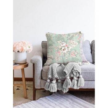 Zelená obliečka na vankúš s prímesou bavlny Minimalist Cushion Covers Blossom, 55 x 55 cm - Image 3