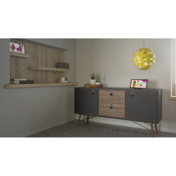 Čierna komoda Tvilum Ry, 150 x 72 cm - Image 10