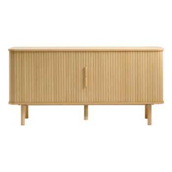 Nízka komoda v dekore duba s posuvnými dverami v prírodnej farbe 76x160 cm Cavo – Unique Furniture – Obrázok 3