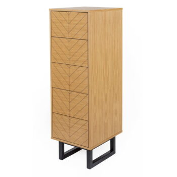 Komoda v dubovom dekore Woodman Camden Herringbone, 40 x 123 cm - Image 2