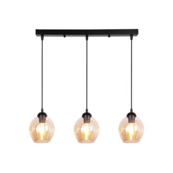 Čierne závesné svietidlo so skleneným tienidlom 14x70 cm Aspa - Candellux Lighting - Image 4