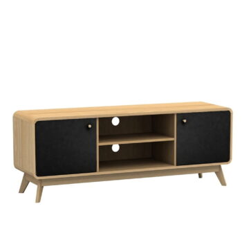 TV stolík v dekore duba v čierno-prírodnej farbe 140x53 cm Cassie – Støraa – Obrázok 2