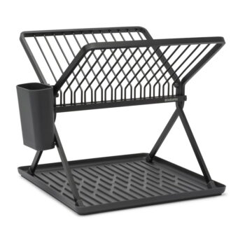 Tmavosivý kovový dvojposchodový odkvapkávač 37x33 cm – Brabantia - Image 5