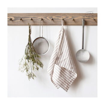 Ľanová utierka 45x65 cm Natural White Stripes – Linen Tales