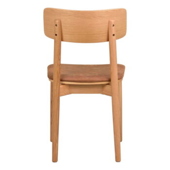 Jedálenská stolička z imitácie kože v koňakovohnedo-prírodnej farbe v súprave 2 ks Wolcott – Rowico – Obrázok 9