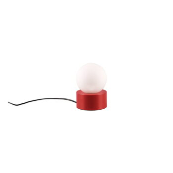Červená stolová lampa so skleneným tienidlom (výška 17 cm) Countess – Trio - Image 4