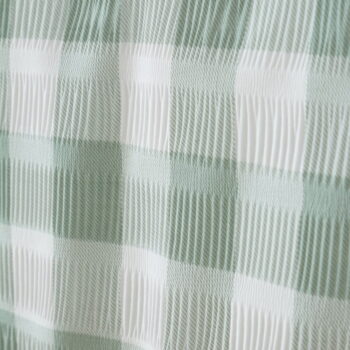 Zelené obliečky na jednolôžko 135x200 cm Seersucker Gingham Check – Catherine Lansfield - Image 4