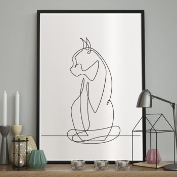 Nástenný plagát v ráme SKETCHLINE/CAT, 50 x 70 cm - Image 2