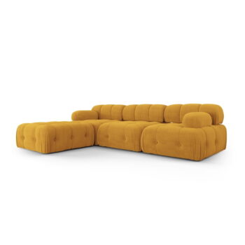 Rohová pohovka v horčicovej farbe Ferento – Cosmopolitan Design - Image 4