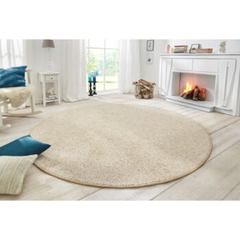 Krémový okrúhly koberec ø 133 cm Wolly – BT Carpet - Image 2