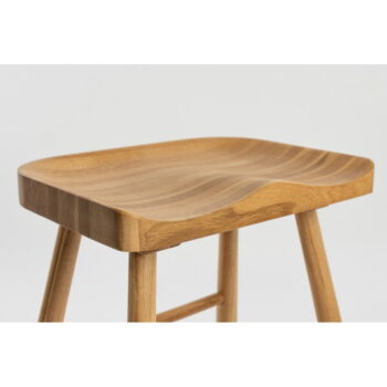 Barová stolička z dubového dreva v prírodnej farbe 64 cm Vander – White Label - Image 9
