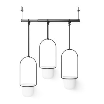 Plastový obal na kvetináč 3 ks  na bylinky/závesný a nástenný  ø 7,5 cm Triflora – Umbra - Image 2